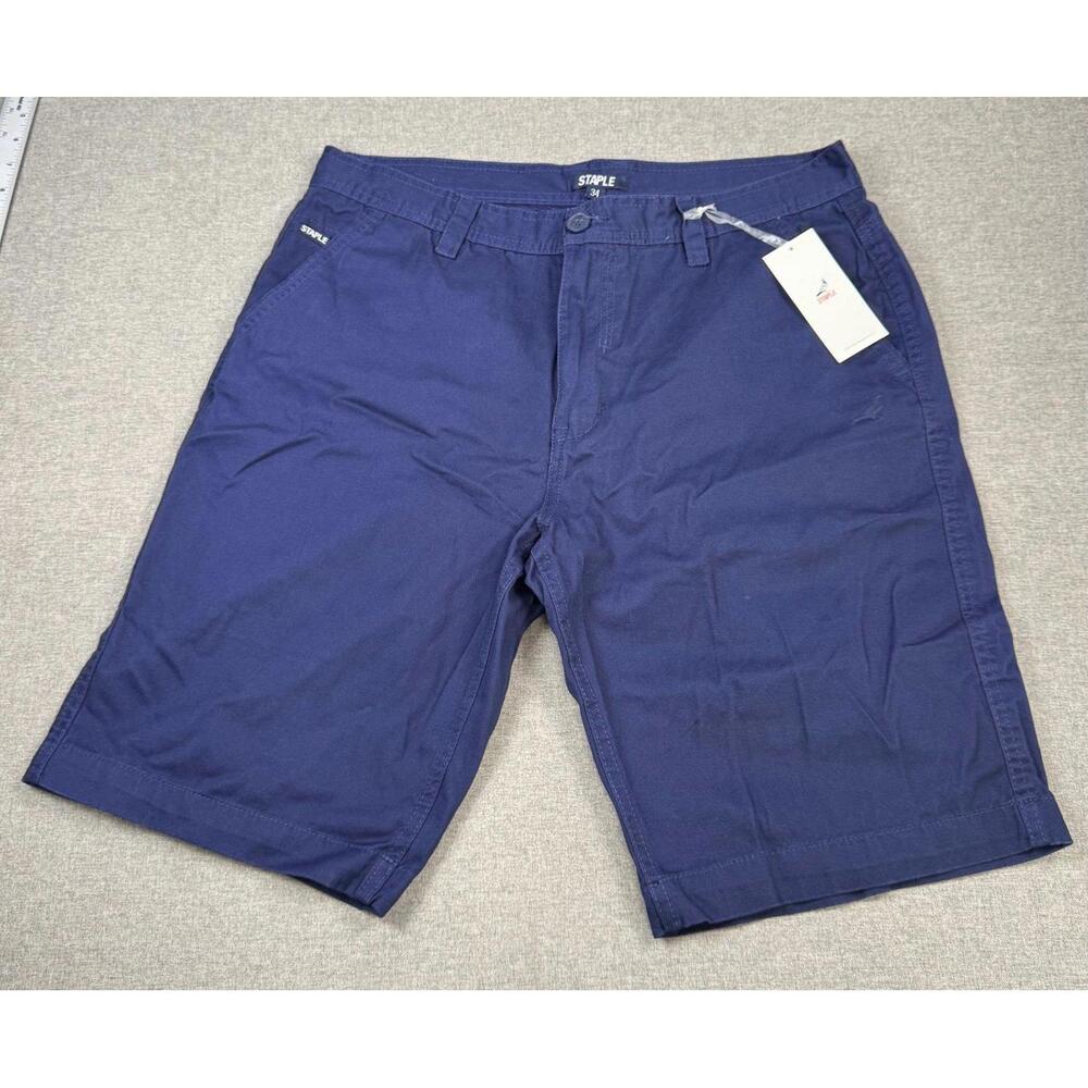 Staple Pigeon Men’s Chino Shorts Blue Size 34 New With Tags READ